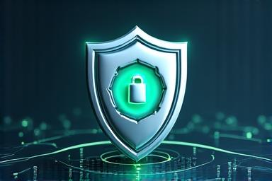 A symbolic shield icon over a web browser.