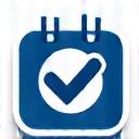 Icon of a calendar with a checkmark.